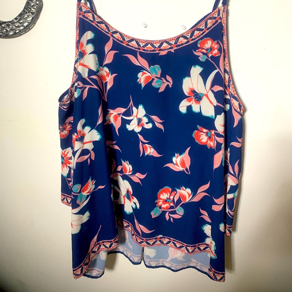 Cold shoulder peasant top plus size